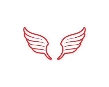Şahin kanat Logo şablonu vektör simge desig