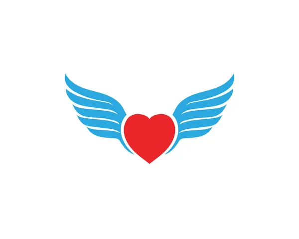 Love wing  Logo and symbols Vector Template icon