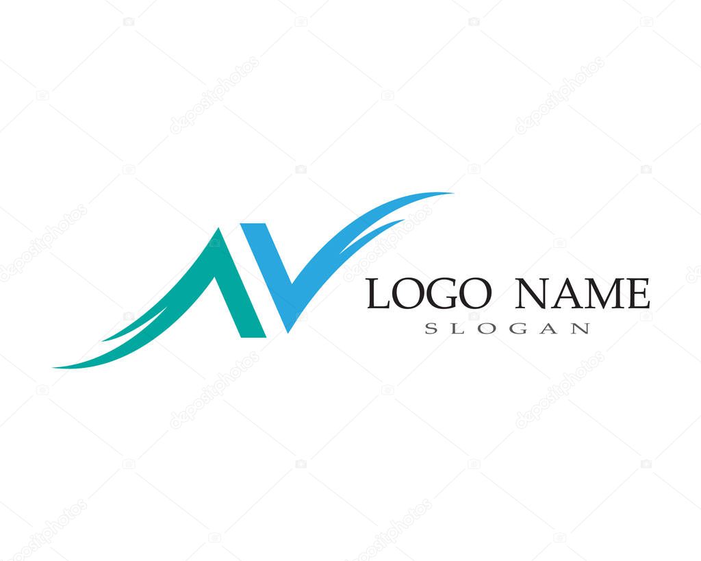 V Letter Logo Business Template Vector ico