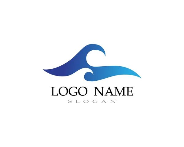 Onda Água Logotipo Praia —  Vetores de Stock