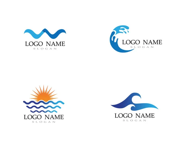 Wave Water Logo Beach — Stock Vector