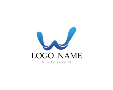W logo ve sembol iş vektör