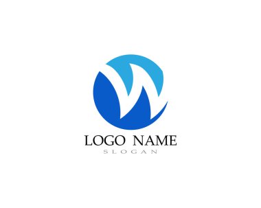 W logo ve sembol iş vektör