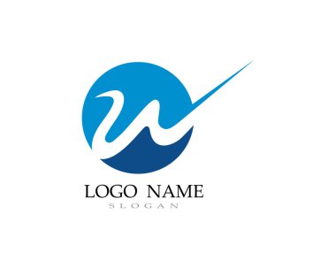 W logo ve sembol iş vektör