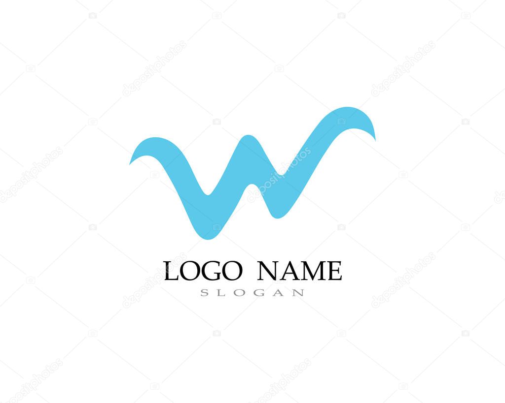 W logo and symbol business vector