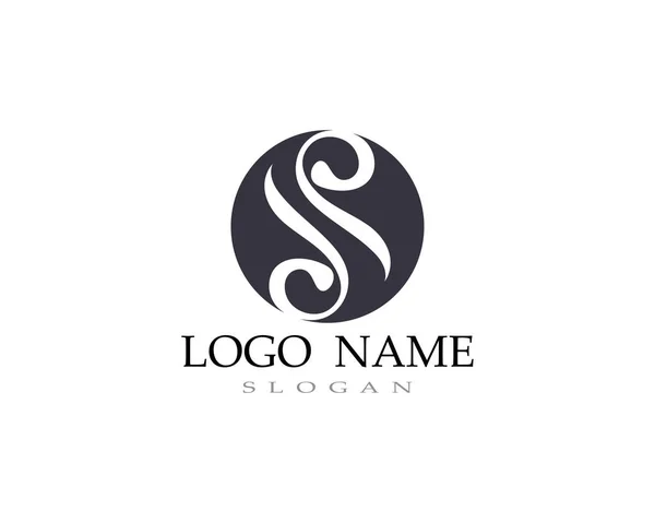 Logo Vector Line Template Fuentes — Vector de stock