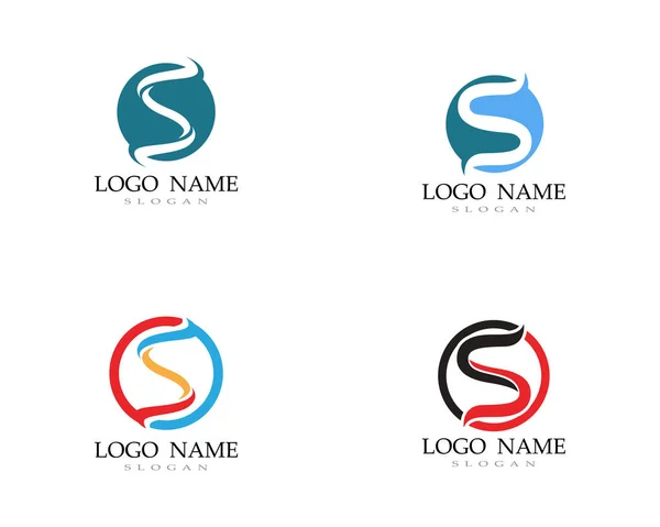 S logo vektör satır şablonu yazı tipleri