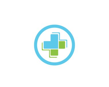 Sağlık hastane logo ve sembolleri şablon simgeler vektör