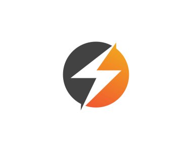 Şimşek Yıldırımı Şablon vektör çizimi