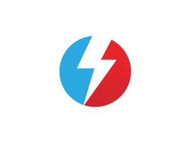 Şimşek Yıldırımı Şablon vektör çizimi