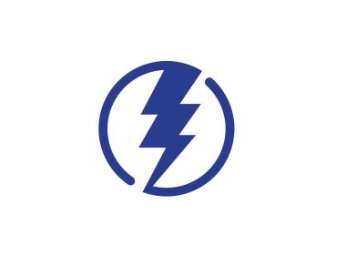 Şimşek Yıldırımı Şablon vektör çizimi