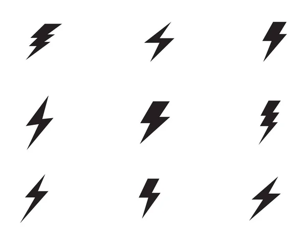 Flash Thunderbolt Template Vector Icon Illustration — Stock Vector