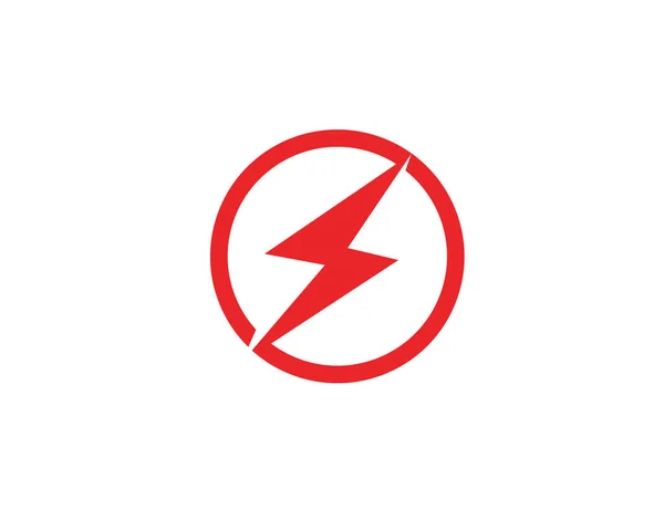 Flash Thunderbolt Plantilla Vector Icono Ilustración — Vector de stock