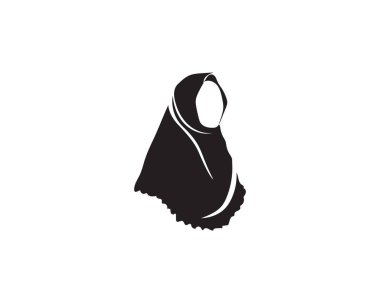 hijab logo vektör siyah