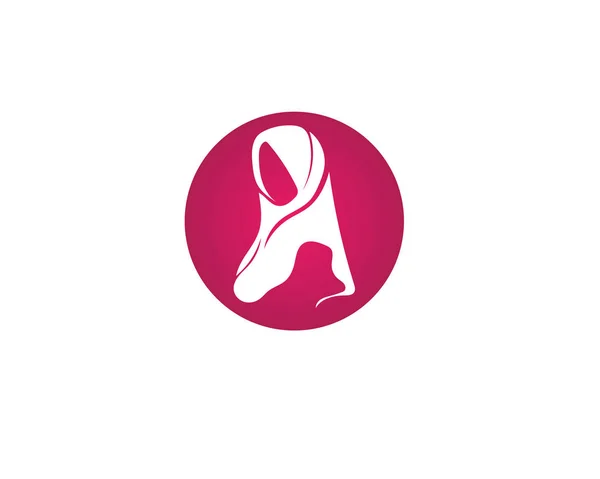 Hijab Logo Vettoriale Nero — Vettoriale Stock