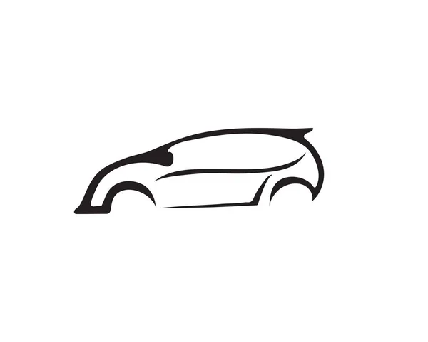 Símbolo Línea Coche Logotipo — Vector de stock