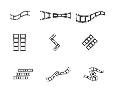 film strip simgesi vektör illüstrasyon şablonu tasarımı