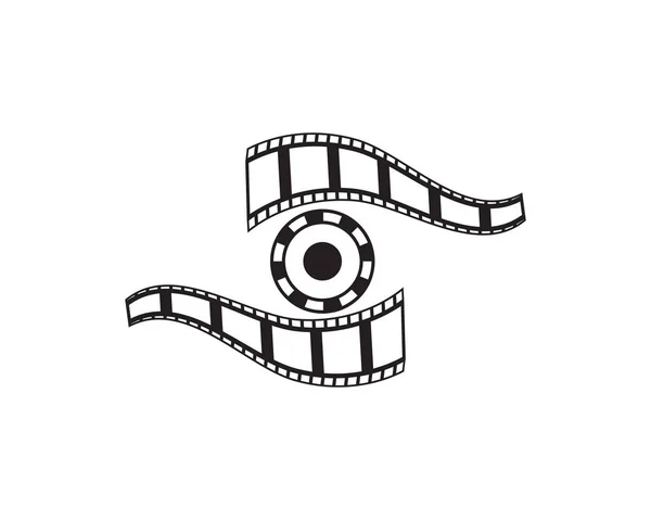 Film Streifen Symbol Vektor Illustration Vorlage Design — Stockvektor