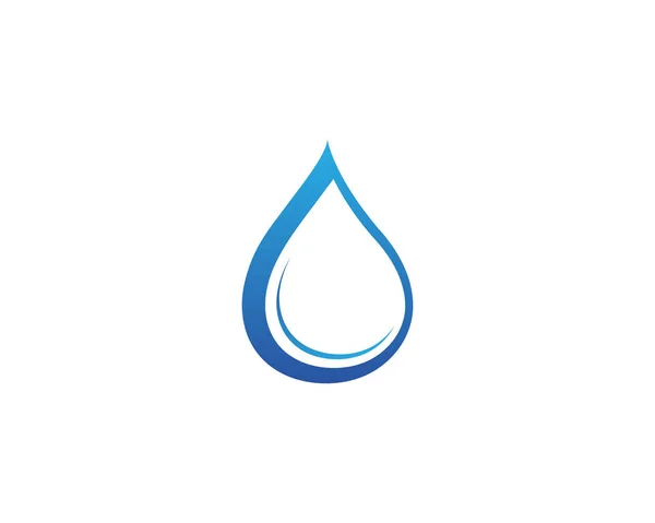 Gota Água Folha Logotipo Modelo Vetor Ilustração Desig — Vetor de Stock