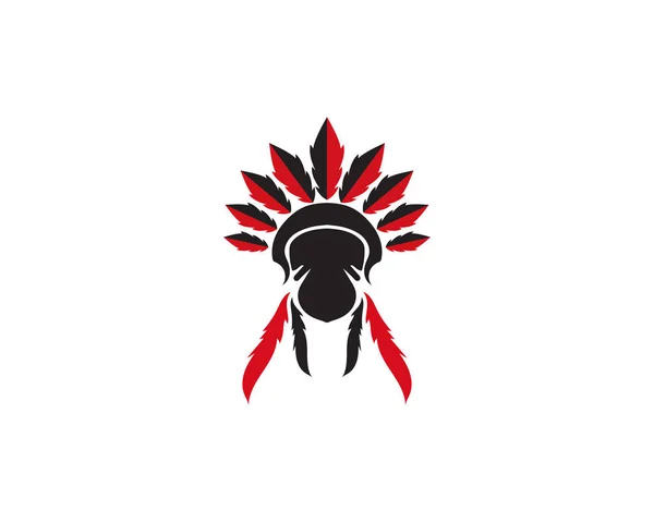 Indisk Apache Chief Maskot — Stock vektor