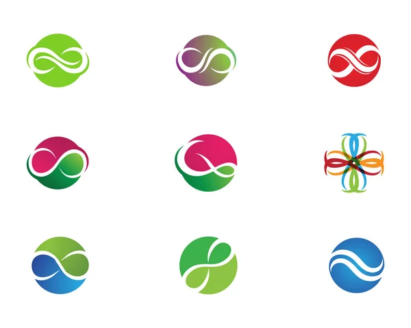 無限大のロゴとシンボルテンプレートのアイコンベクトル — ストックベクタ