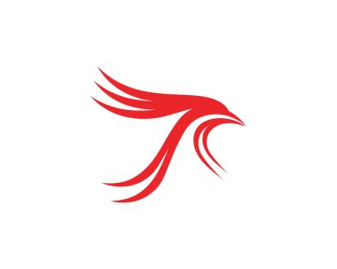 Kuş ve kanat logo vektör