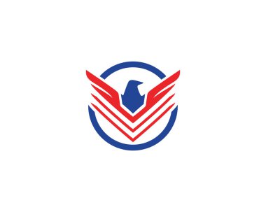Kuş ve kanat logo vektör