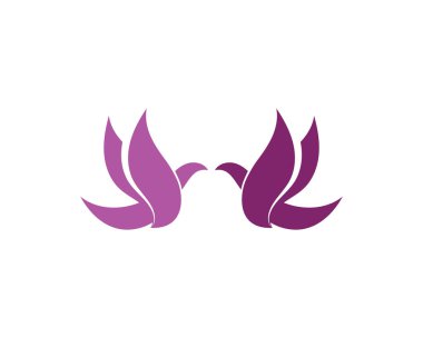 Kuş ve kanat logo vektör