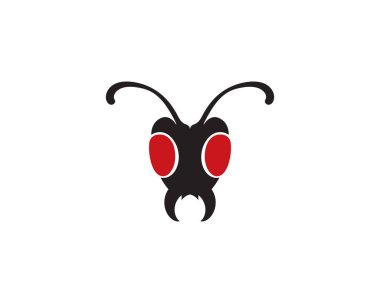 Karınca baş Logo şablonu vektör çizim