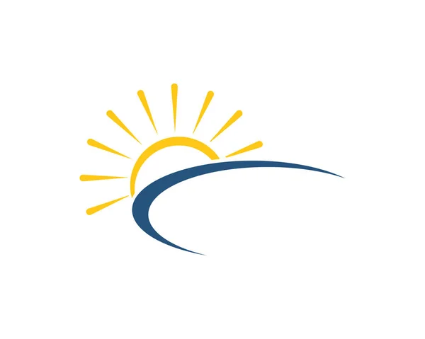 Сонячний логотип векторні шаблони — стоковий вектор