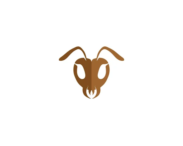 Ant hoofd Logo sjabloon vectorillustratie — Stockvector