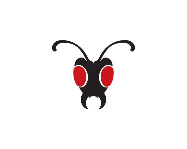 Ant hoofd Logo sjabloon vectorillustratie — Stockvector