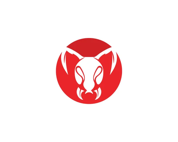 Ameisenkopf Logo Vorlage Vektor Illustration — Stockvektor