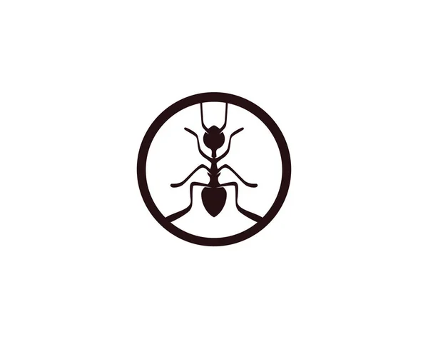 Ant hoofd Logo sjabloon vectorillustratie — Stockvector