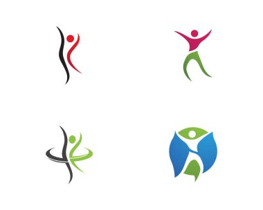 Yıldızlı başarı insanların bakım logo ve sembolleri 