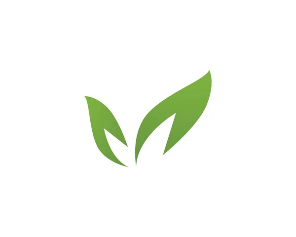 Folha verde natureza logotipo e símbolo modelo — Vetor de Stock