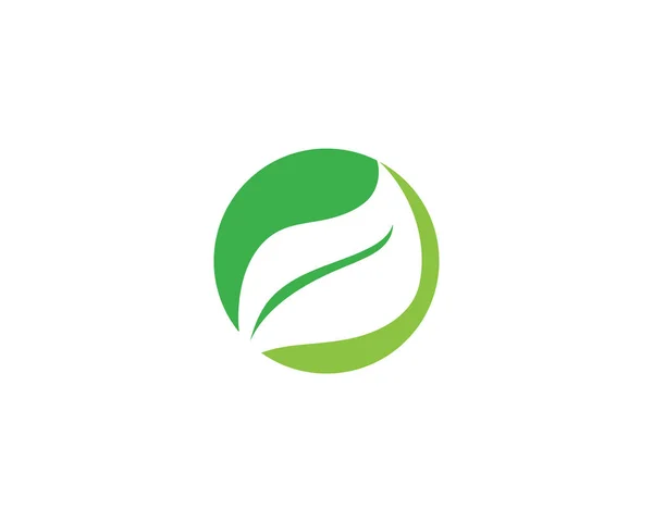 Verde foglia ecologia natura elemento vettore icona — Vettoriale Stock