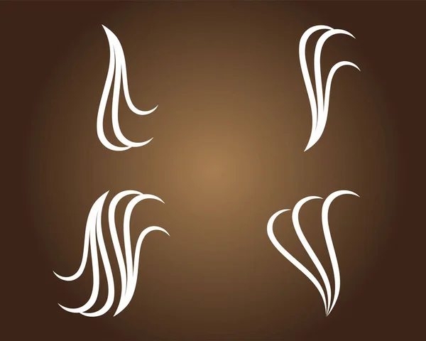 Logo de pelo y vector de símbolos — Archivo Imágenes Vectoriales