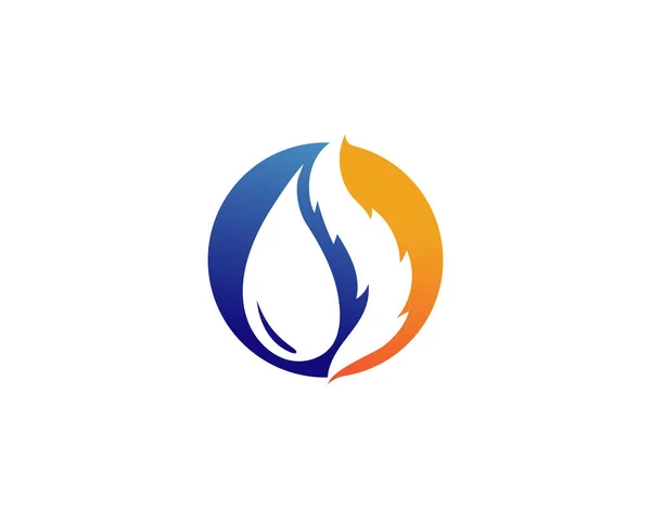 Образец капель воды и логотипа огня — стоковый вектор