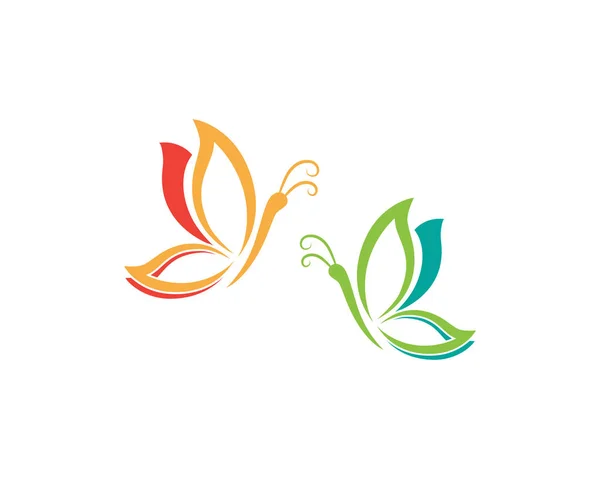 Schmetterling Logo Vorlage Vektor Ikone Design Vektor — Stockvektor