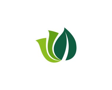 Ekoloji logo illüstrasyon bırakır
