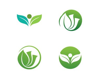 Ekoloji logo illüstrasyon bırakır