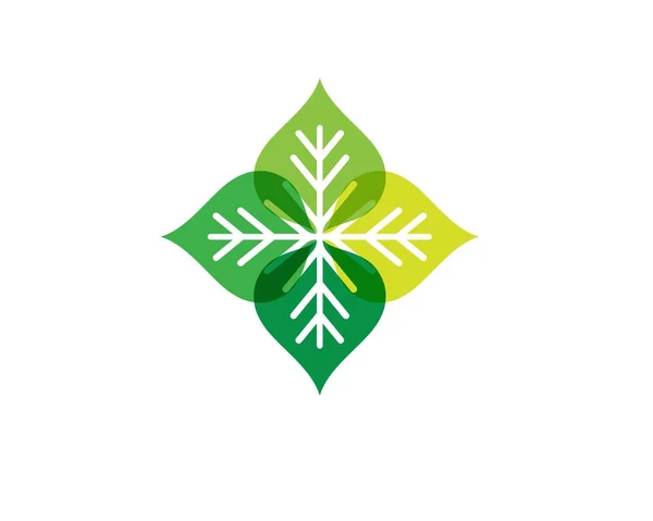 Ecology leaves logo illustration