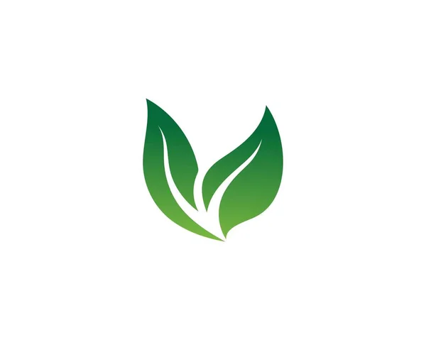 Ecology leaves logo illustration