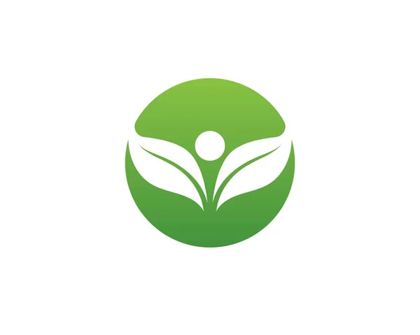 Ecology leaves logo illustration