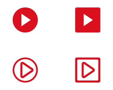 Düğme vektör logo ortam oynatıcı vektörünü çal