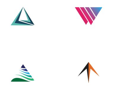 logo ve sembol iş soyut tasarım şablonu vecto piramit