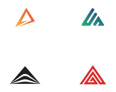 logo ve sembol iş soyut tasarım şablonu vecto piramit