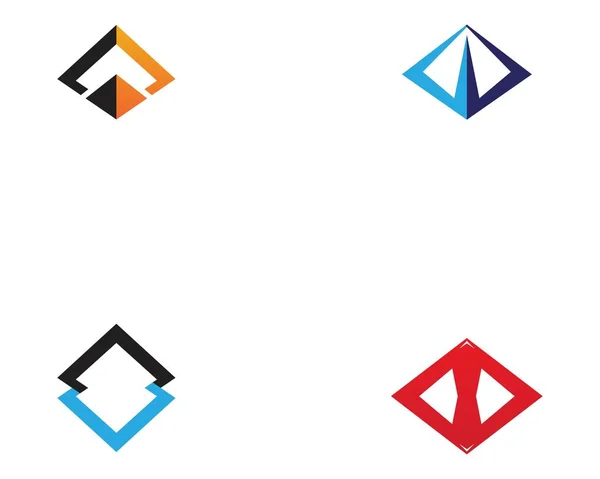 Pirâmide logotipo e símbolo Business modelo abstrato vecto — Vetor de Stock