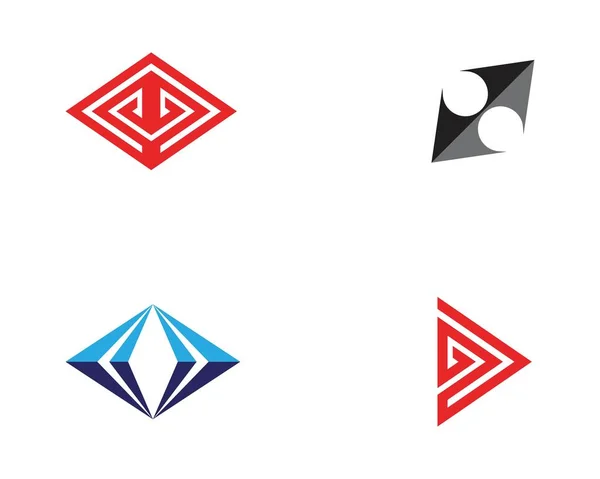 Piramida logo i symbol firmy streszczenie szablon Mapa — Wektor stockowy